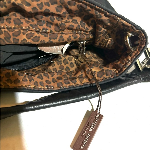 Bottega Venetia black & leopard print shoulder handbag - Picture 8 of 10
